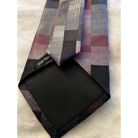 Covington Mens Necktie Handmade 100% Silk Stain‎ Resistant Geometric Classic Tie - Picture 7 of 8